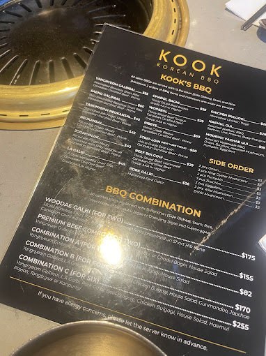 kook korean bbq restaurant menus